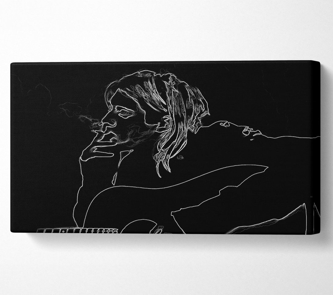  A Canvas Print of Kurt Cobain Exhale Canvas Print
