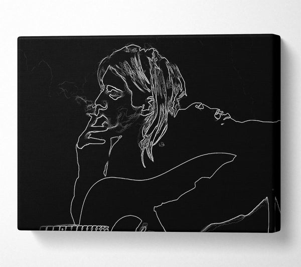  A Canvas Print of Kurt Cobain Exhale Canvas Print