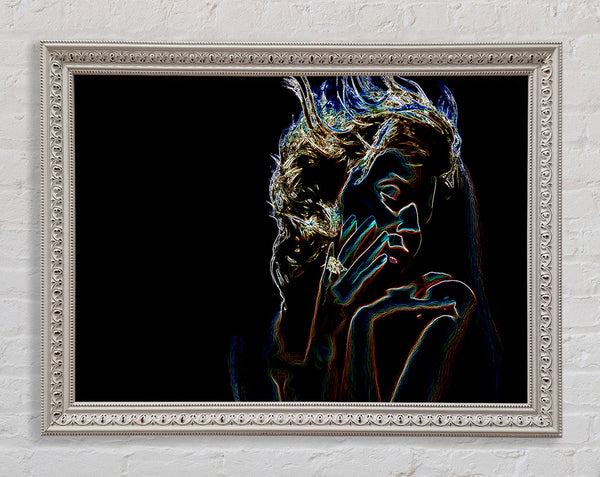 Kylie Minogue Psychedelic Framed Print