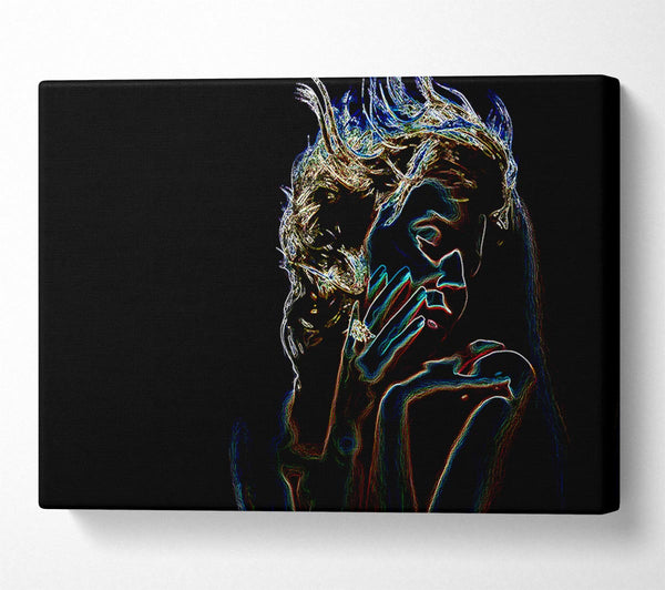  A Canvas Print of Kylie Minogue Psychedelic Canvas Print