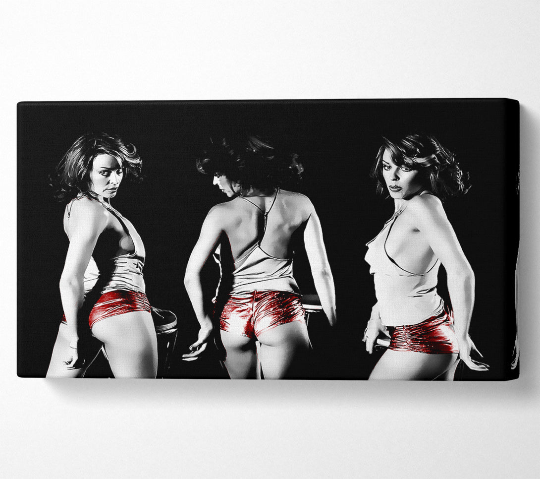  A Canvas Print of Kylie Minogue Red Hot Pants Canvas Art
