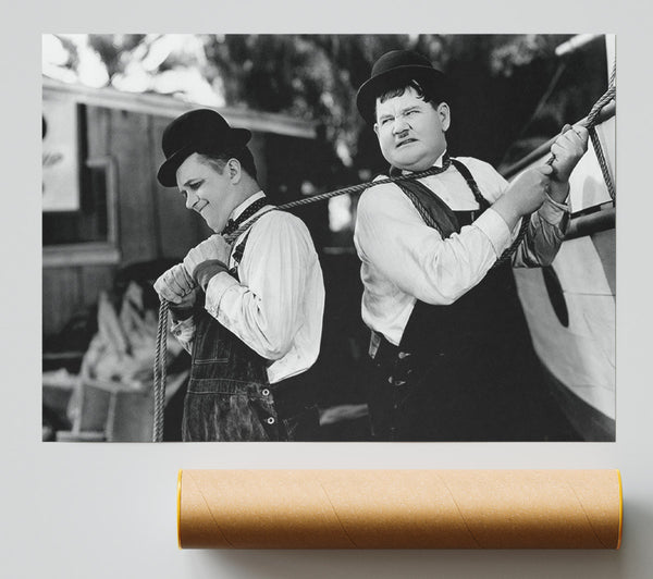 Laurel And Hardy Heave Print