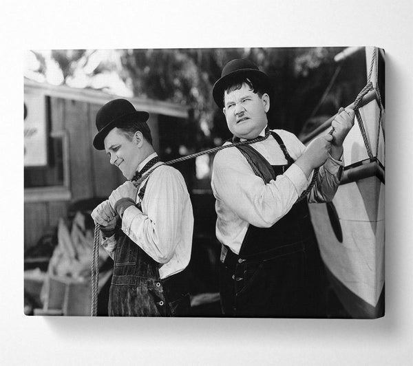  A Canvas Print of Laurel And Hardy Heave Canvas Wall Art