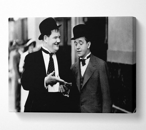  A Canvas Print of Laurel And Hardy Money Canvas Art