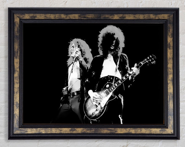 Led Zepplin On Stage Framed Print