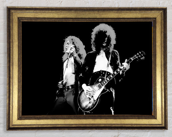 Led Zepplin On Stage Framed Print