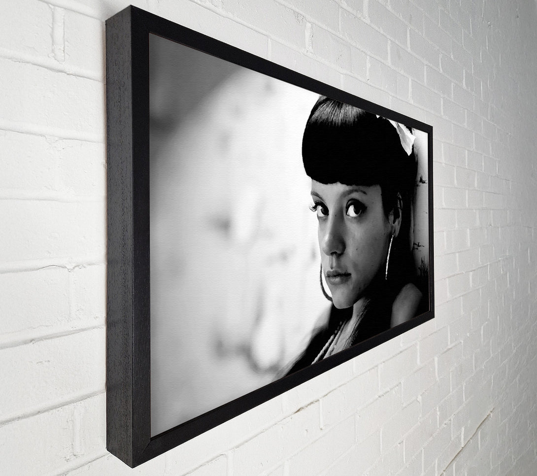  A Canvas Print of Lily Allen B n W Canvas Print