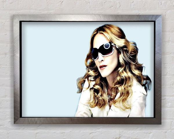 Madonna Baby Blue Framed Print
