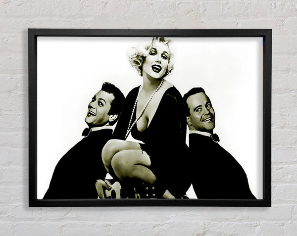 Marilyn Monroe And The Boys Framed Print