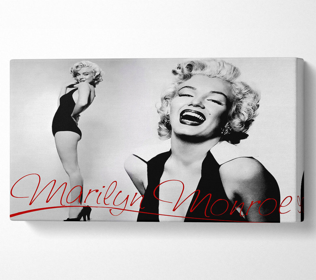  A Canvas Print of Marilyn Monroe B n W Red Canvas Print
