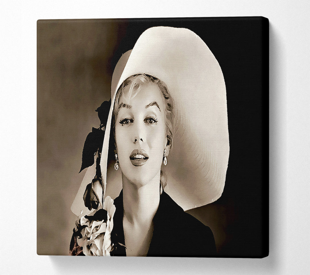  A Canvas Print of Marilyn Monroe Classic Hat Canvas Wall Art