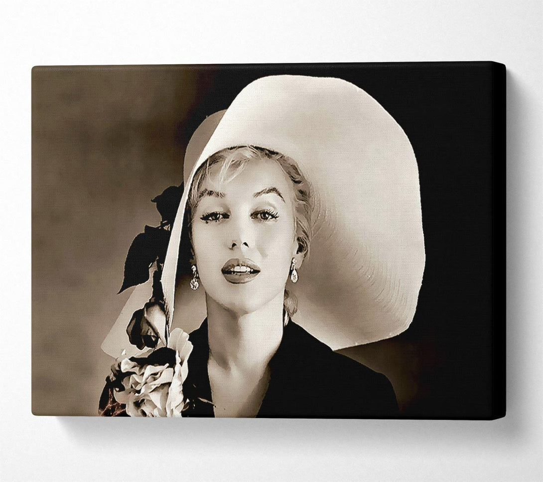  A Canvas Print of Marilyn Monroe Classic Hat Canvas Wall Art