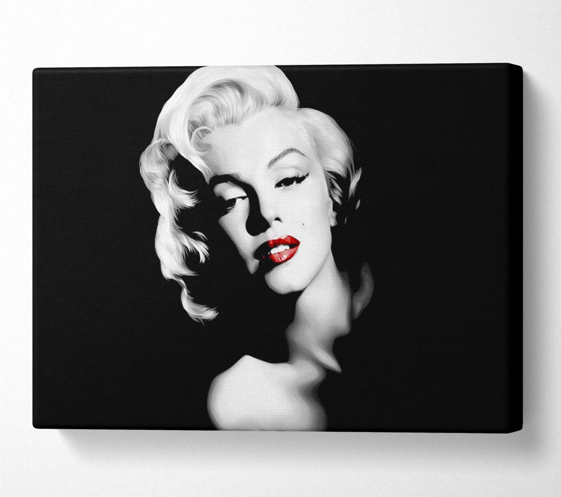  A Canvas Print of Marilyn Monroe Red Lips Landscape Canvas Art