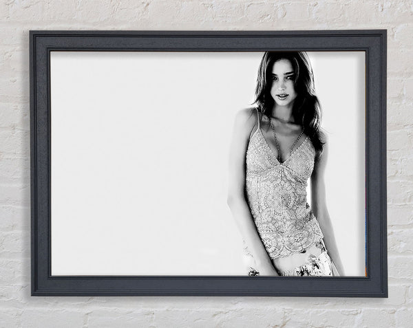 Miranda Kerr B n W Framed Print
