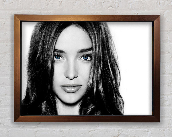 Miranda Kirr Face B n W Framed Print