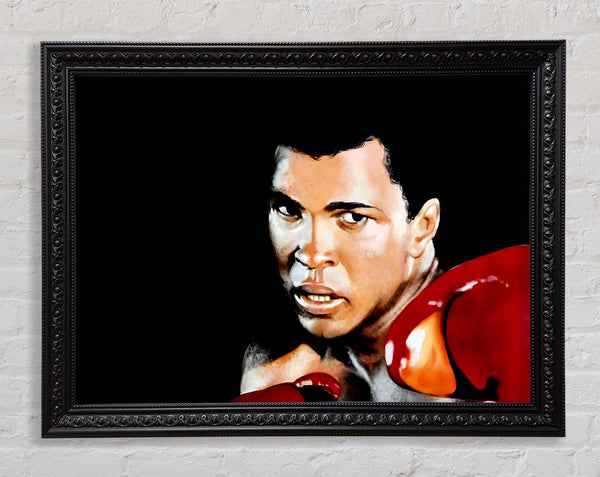 Muhammad Ali Boxing Gloves Framed Print