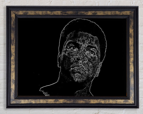 Muhammad Ali Face Framed Print