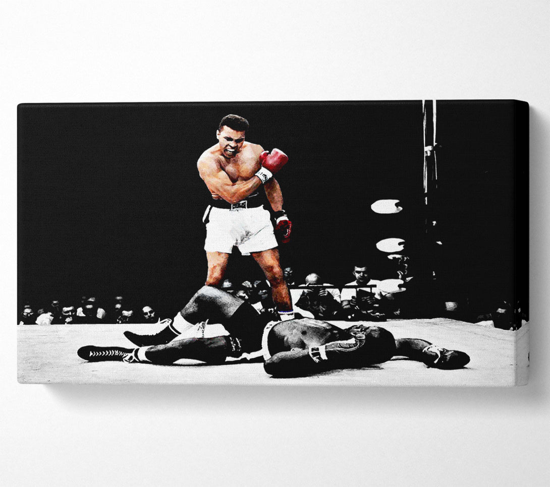  A Canvas Print of Muhammad Ali Knock Down Canvas Art
