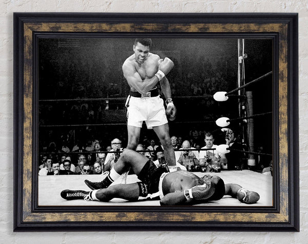 Muhammad Ali Knockout Framed Print