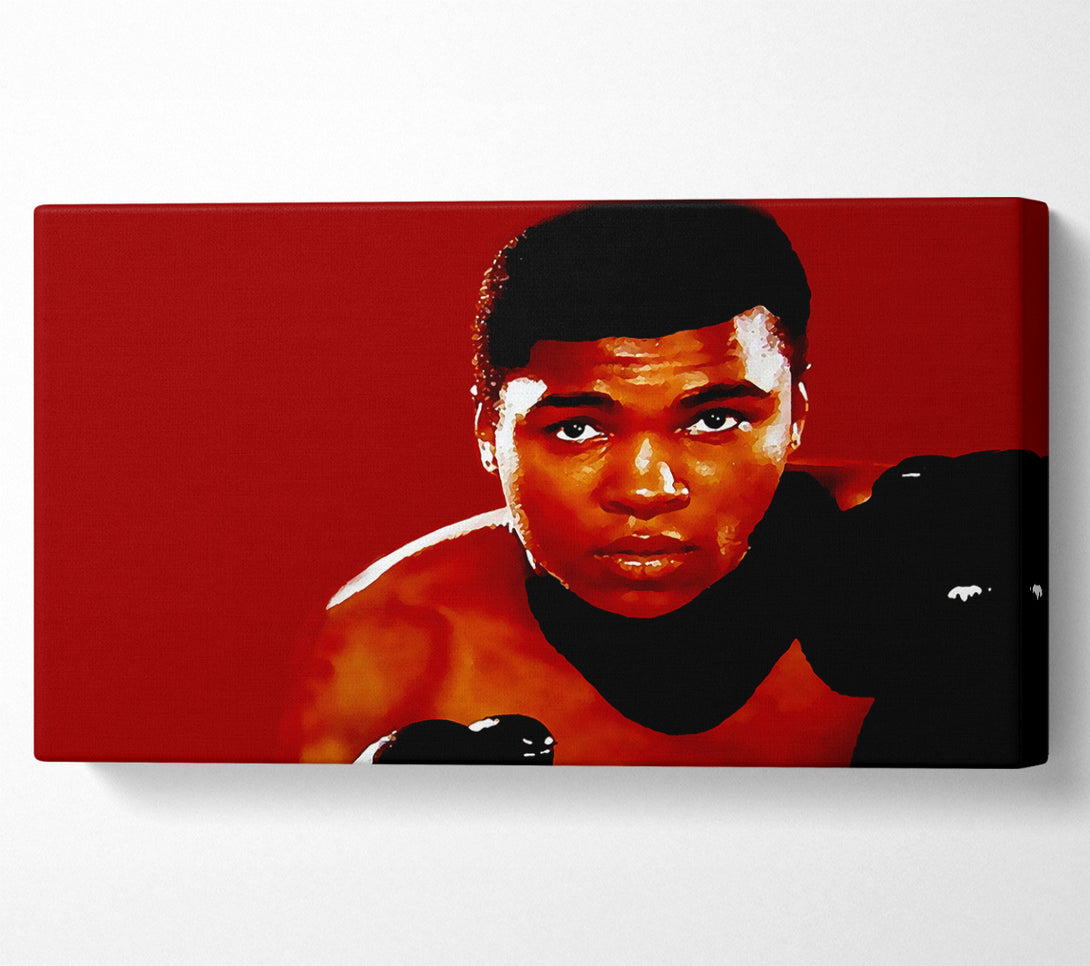  A Canvas Print of Muhammad Ali Red Canvas Print