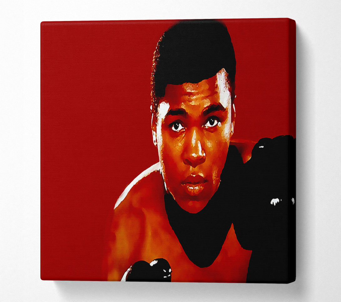  A Canvas Print of Muhammad Ali Red Canvas Print
