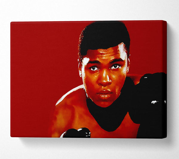  A Canvas Print of Muhammad Ali Red Canvas Print