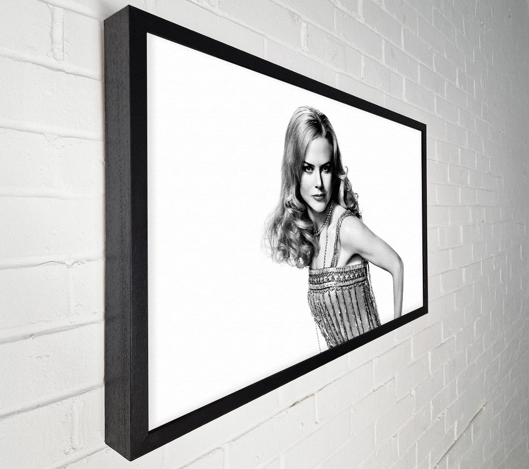 A Canvas Print of Nicole Kidman B n W Canvas Print