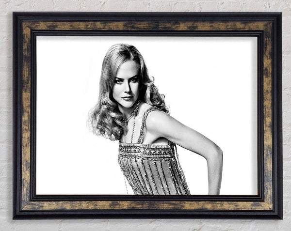 Nicole Kidman B n W Framed Print