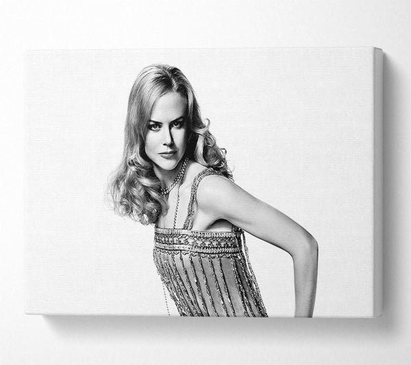  A Canvas Print of Nicole Kidman B n W Canvas Print