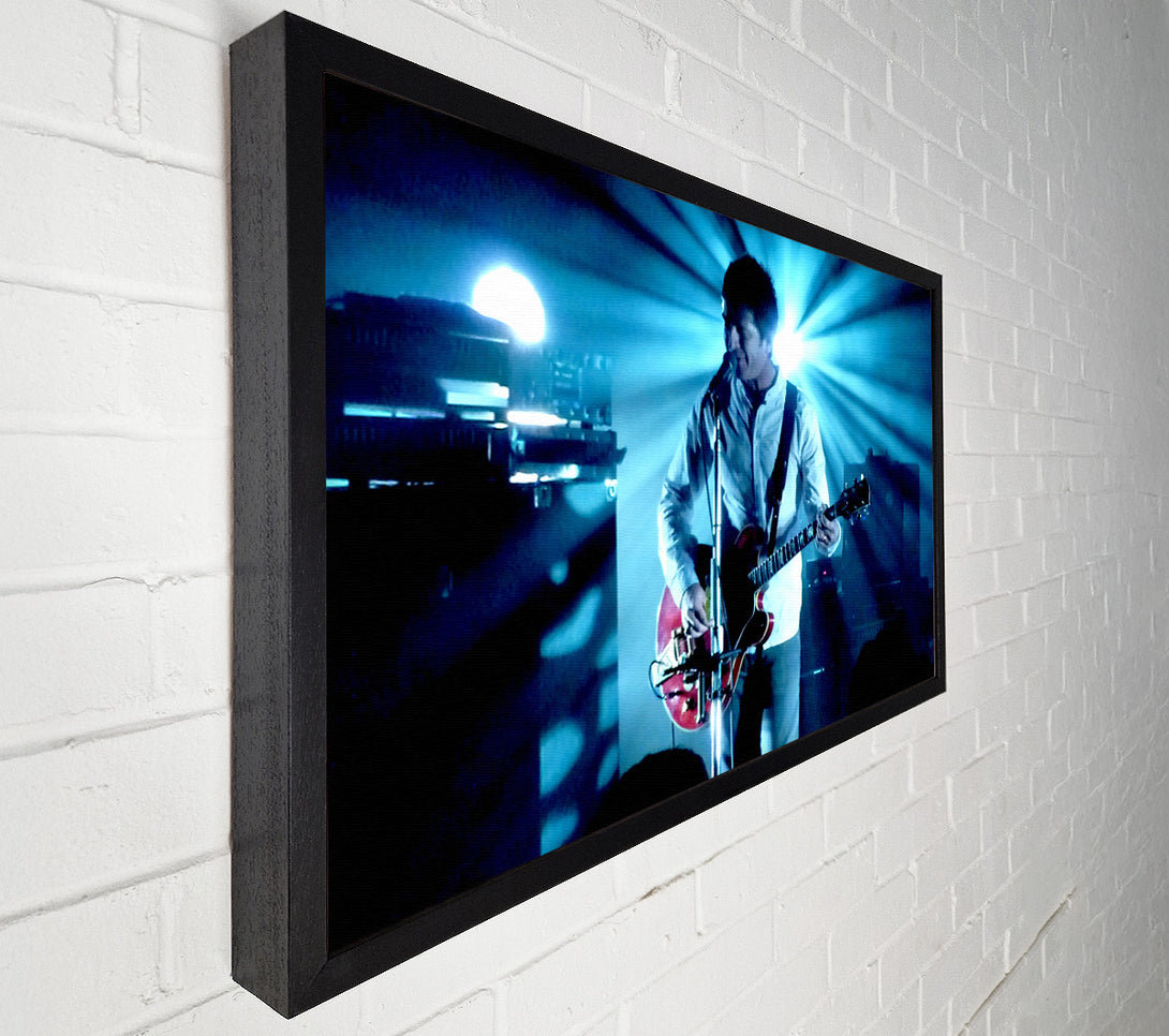  A Canvas Print of Noel Gallagher Blue Light Canvas Print