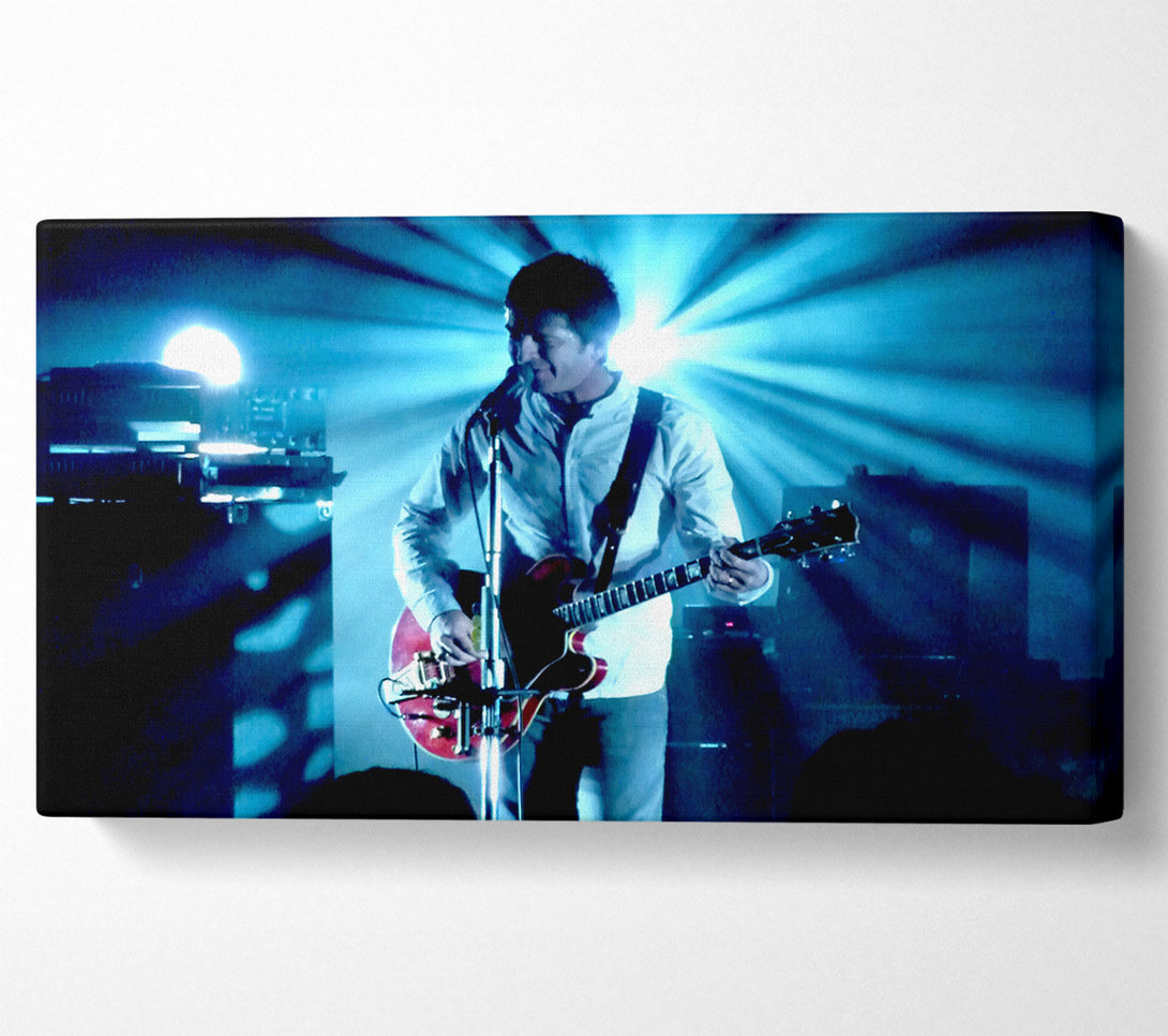  A Canvas Print of Noel Gallagher Blue Light Canvas Print