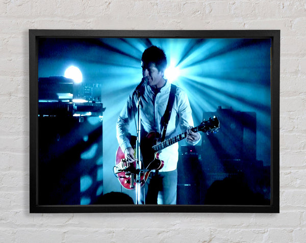 Noel Gallagher Blue Light Framed Print