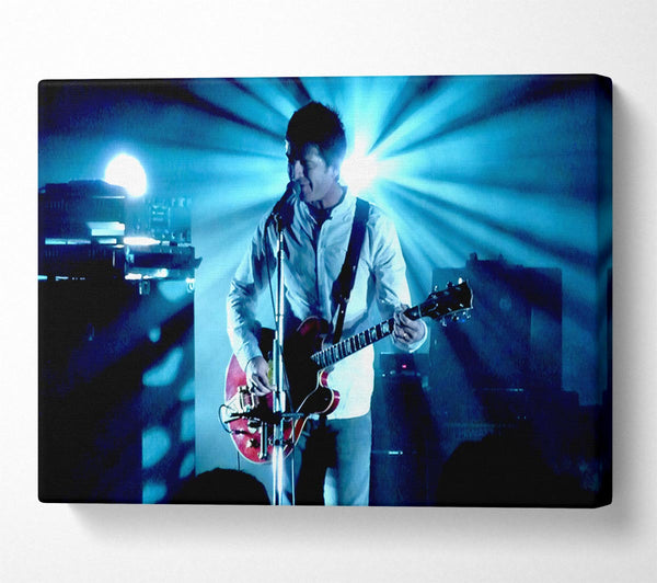 A Canvas Print of Noel Gallagher Blue Light Canvas Print
