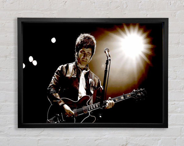 Noel Gallagher Oasis Sepia Framed Print