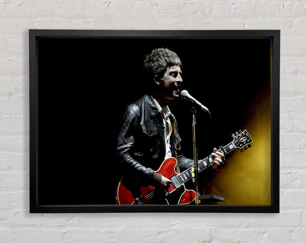 Noel Gallagher On Stage Framed Print