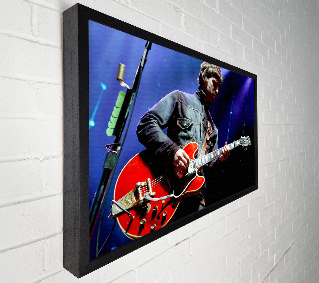  A Canvas Print of Noel Gallagher Playing Guitar Canvas Art