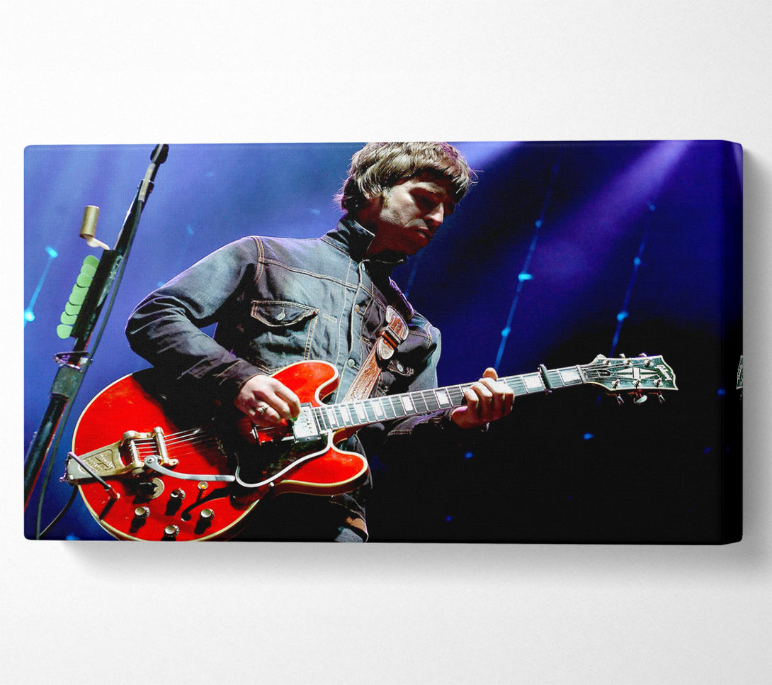  A Canvas Print of Noel Gallagher Playing Guitar Canvas Art
