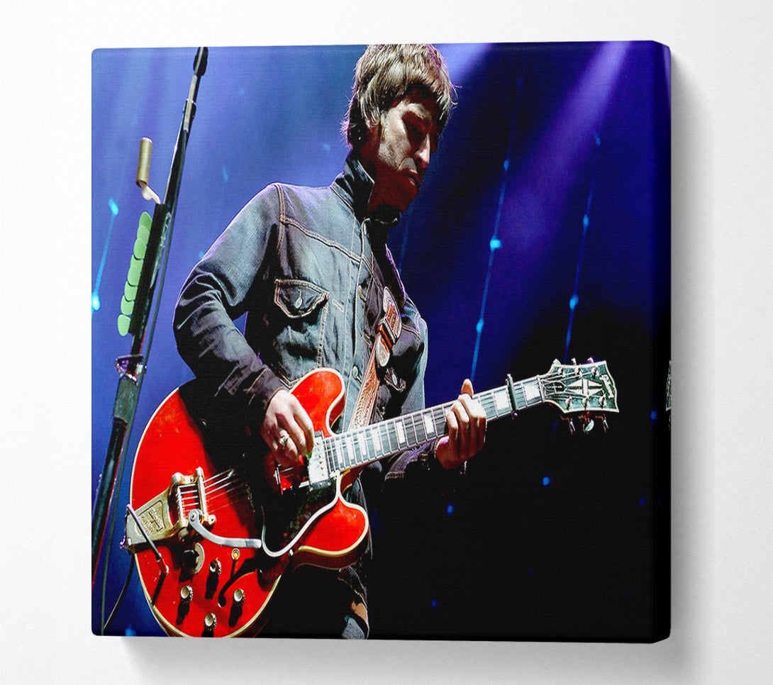  A Canvas Print of Noel Gallagher Playing Guitar Canvas Art