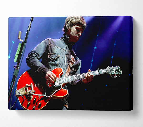  A Canvas Print of Noel Gallagher Playing Guitar Canvas Art