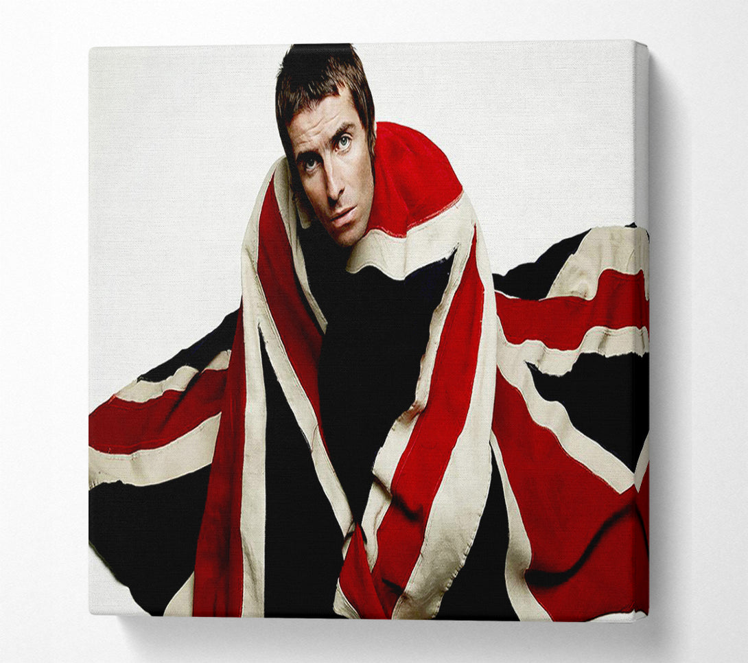  A Canvas Print of Oasis Liam Gallagher Flag Canvas Print