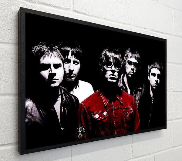 Oasis Liam Red Coat B n W