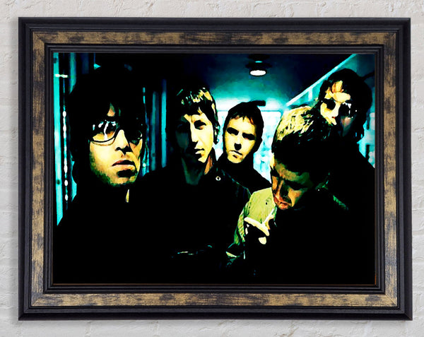 Oasis Lift Liam n Noel Framed Print