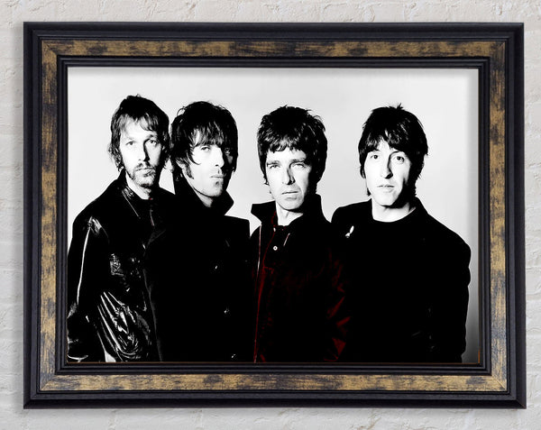 Oasis Noel Red B n W Framed Print
