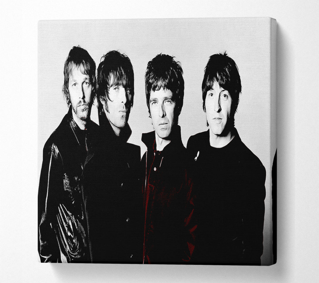  A Canvas Print of Oasis Noel Red B n W Canvas Art