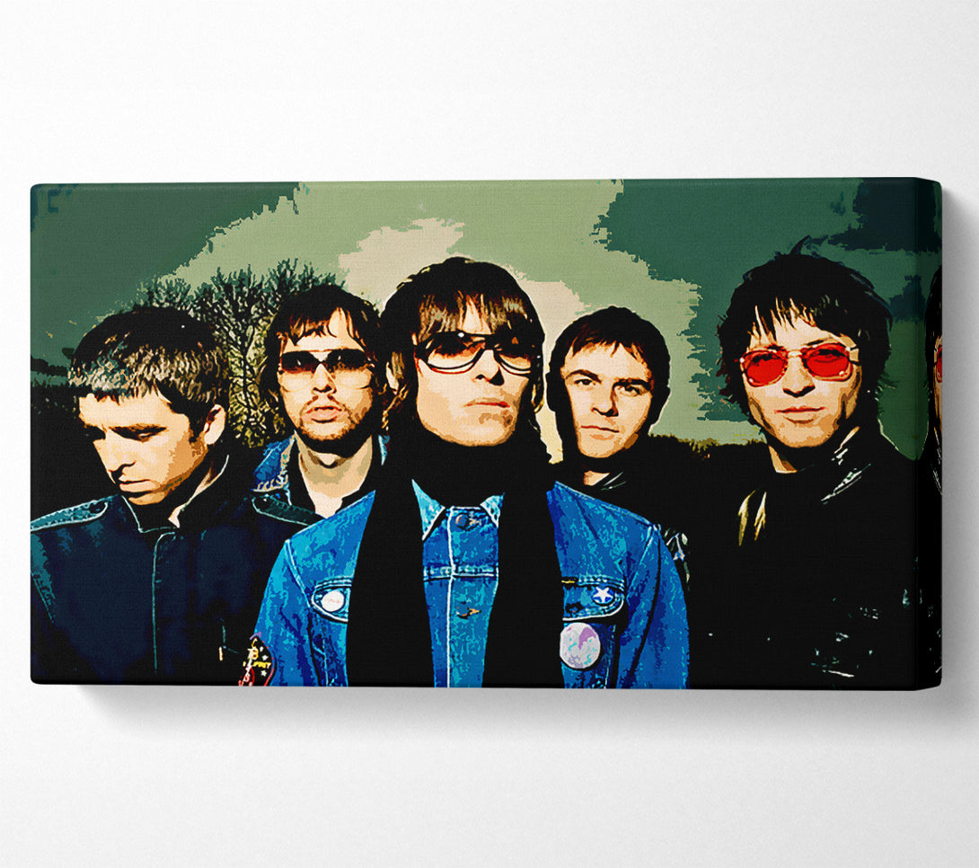  A Canvas Print of Oasis Pop Art Colour Canvas Print