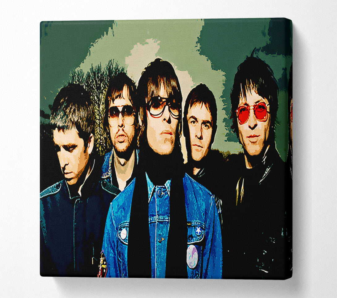  A Canvas Print of Oasis Pop Art Colour Canvas Print