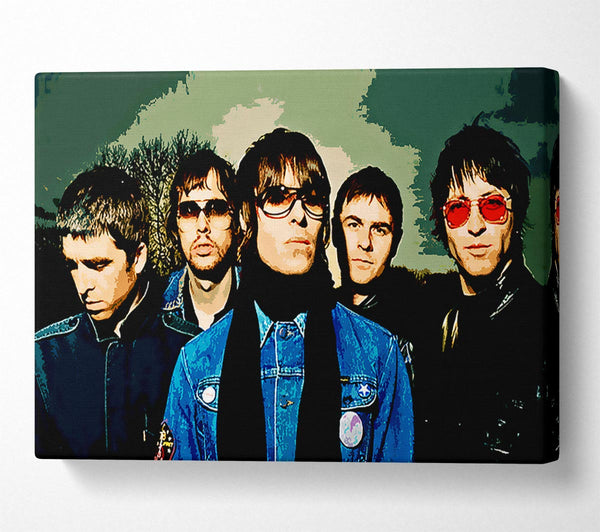  A Canvas Print of Oasis Pop Art Colour Canvas Print