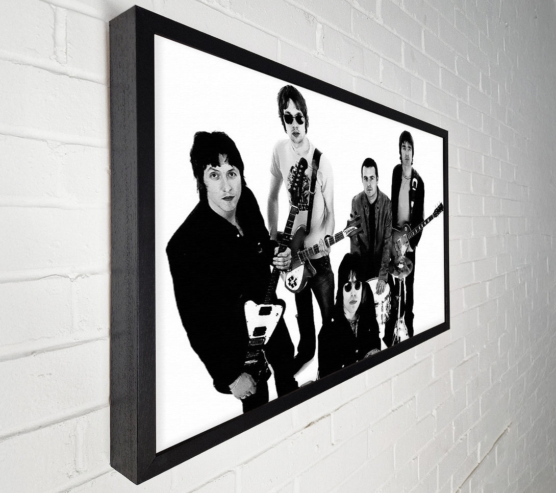  A Canvas Print of Oasis With There Instruments Canvas Wall Art