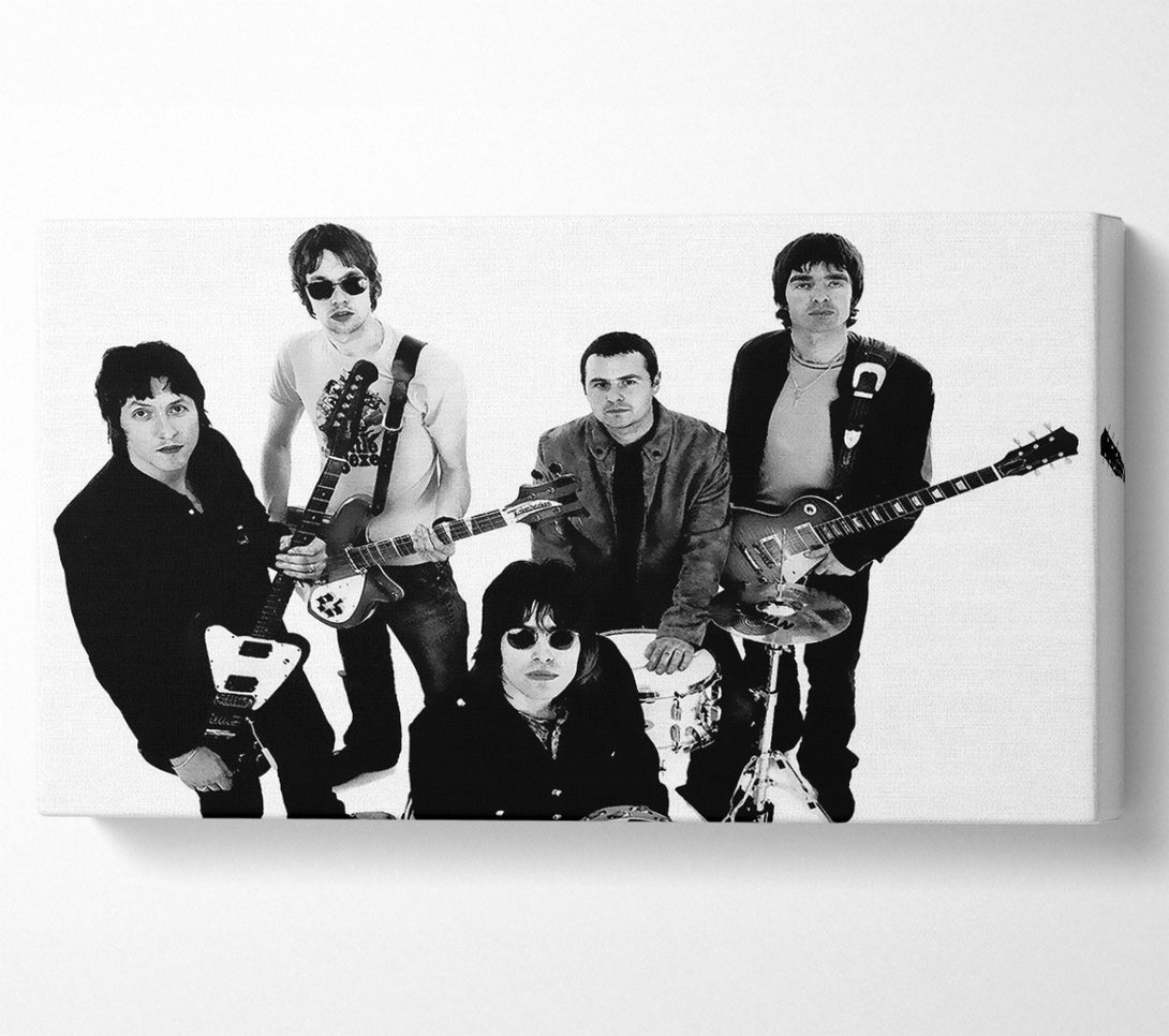  A Canvas Print of Oasis With There Instruments Canvas Wall Art