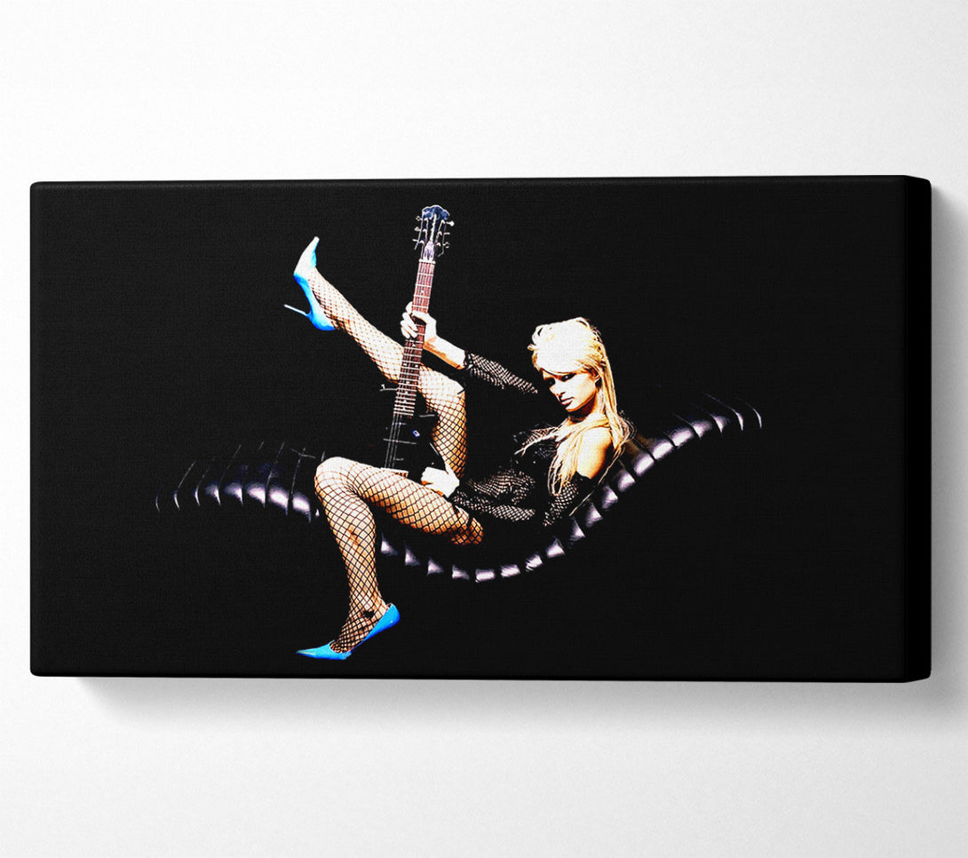  A Canvas Print of Paris Hilton Guitar Canvas Art